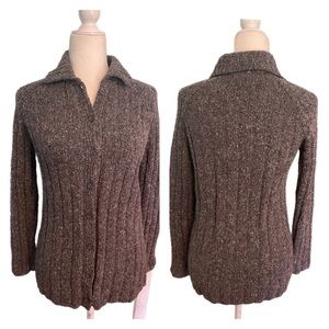 J. Crew wool blend grey sweater cardigan size S sweater coat